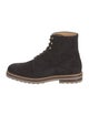 Brunello Cucinelli Suede Leather Trim Embellishment Hiking Boots