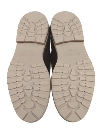 Brunello Cucinelli Suede Leather Trim Embellishment Hiking Boots