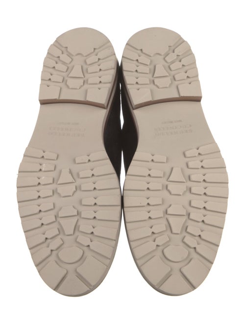 Brunello Cucinelli Suede Leather Trim Embellishment Hiking Boots