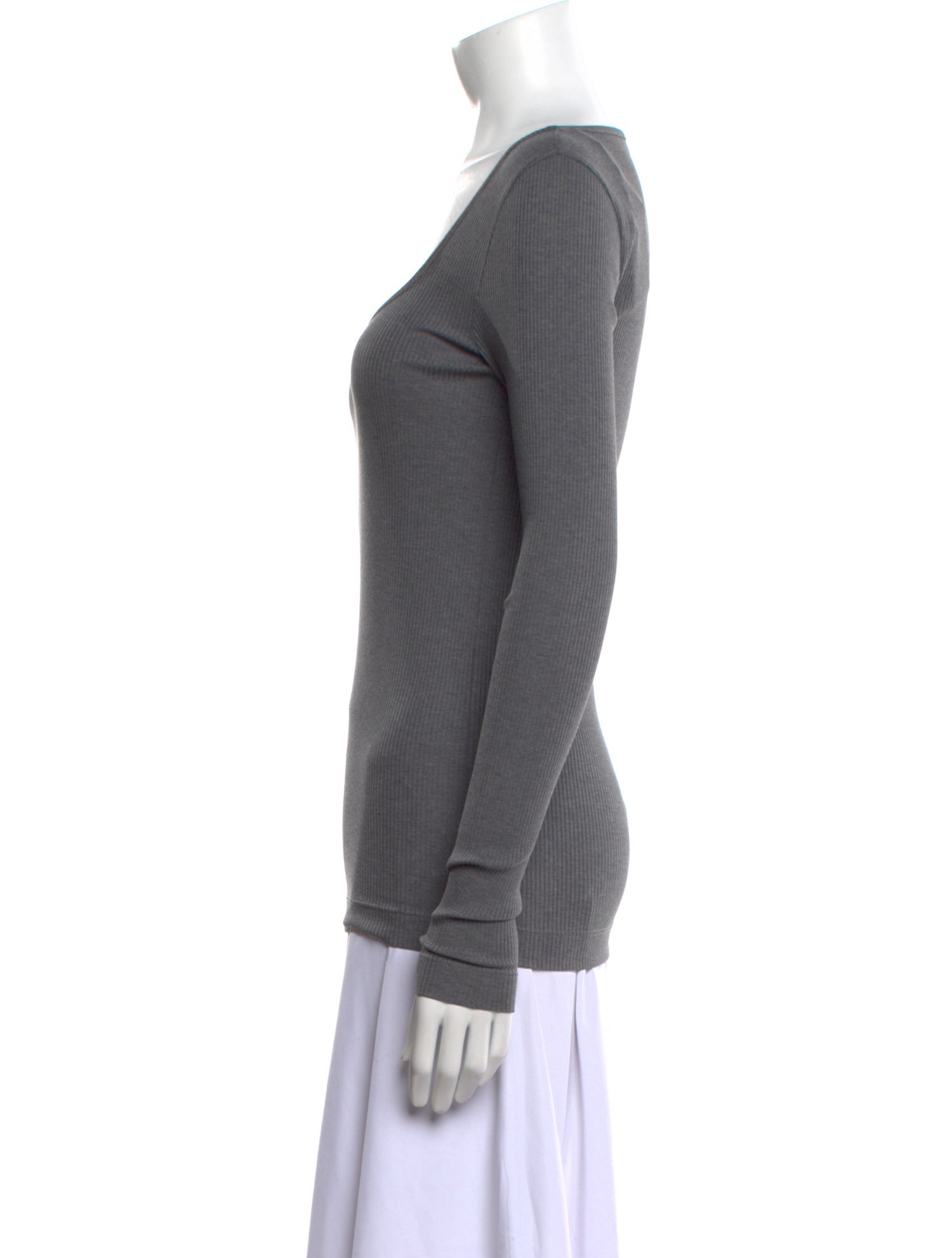 Brunello Cucinelli Scoop Neck Long Sleeve T-Shirt