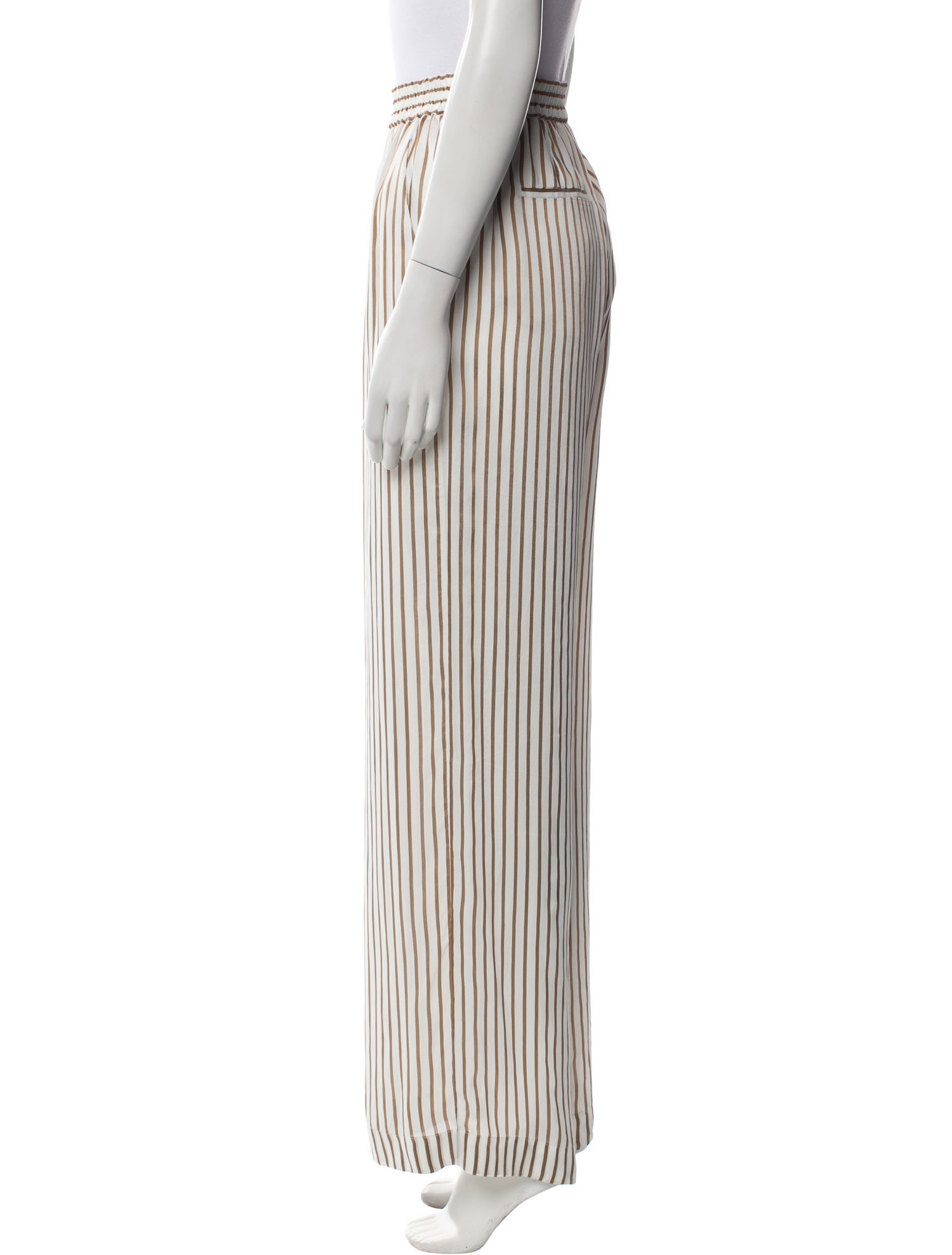 Brunello Cucinelli Striped Wide Leg Pants