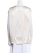 Brunello Cucinelli Satin Bateau Neckline Blouse