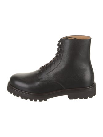 Brunello Cucinelli Leather Combat Boots