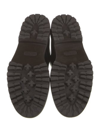 Brunello Cucinelli Leather Combat Boots