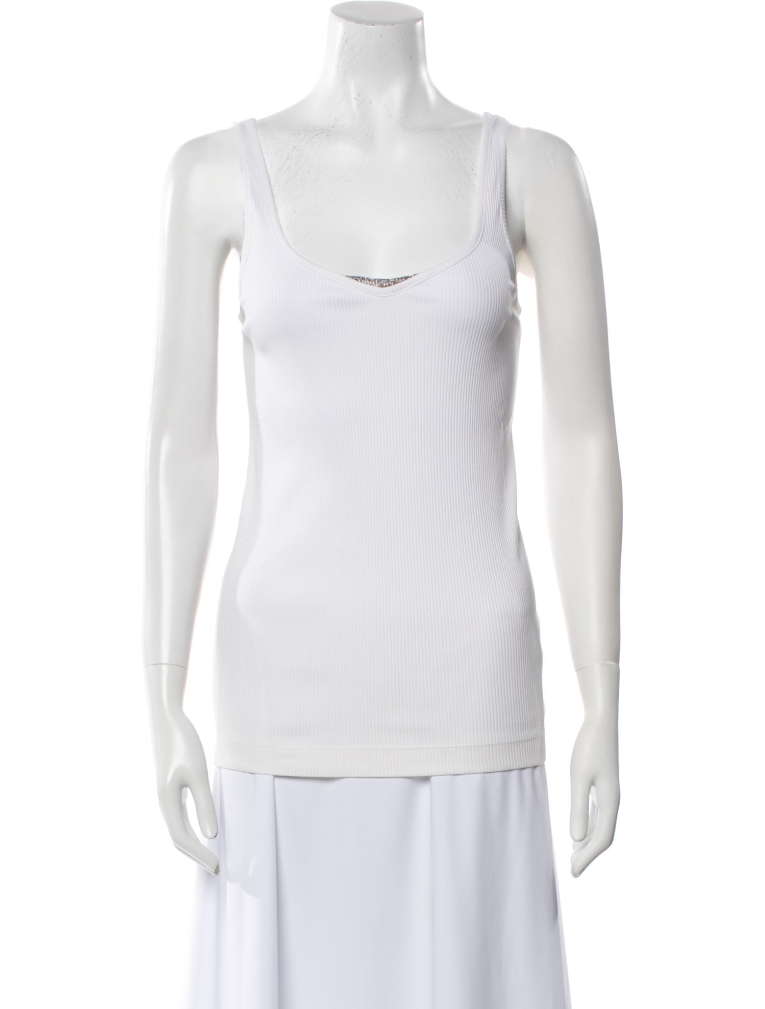 Brunello Cucinelli Scoop Neck Sleeveless Top