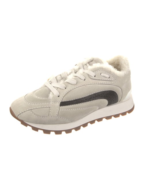 Brunello Cucinelli Suede Studded Accents Sneakers