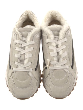 Brunello Cucinelli Suede Studded Accents Sneakers