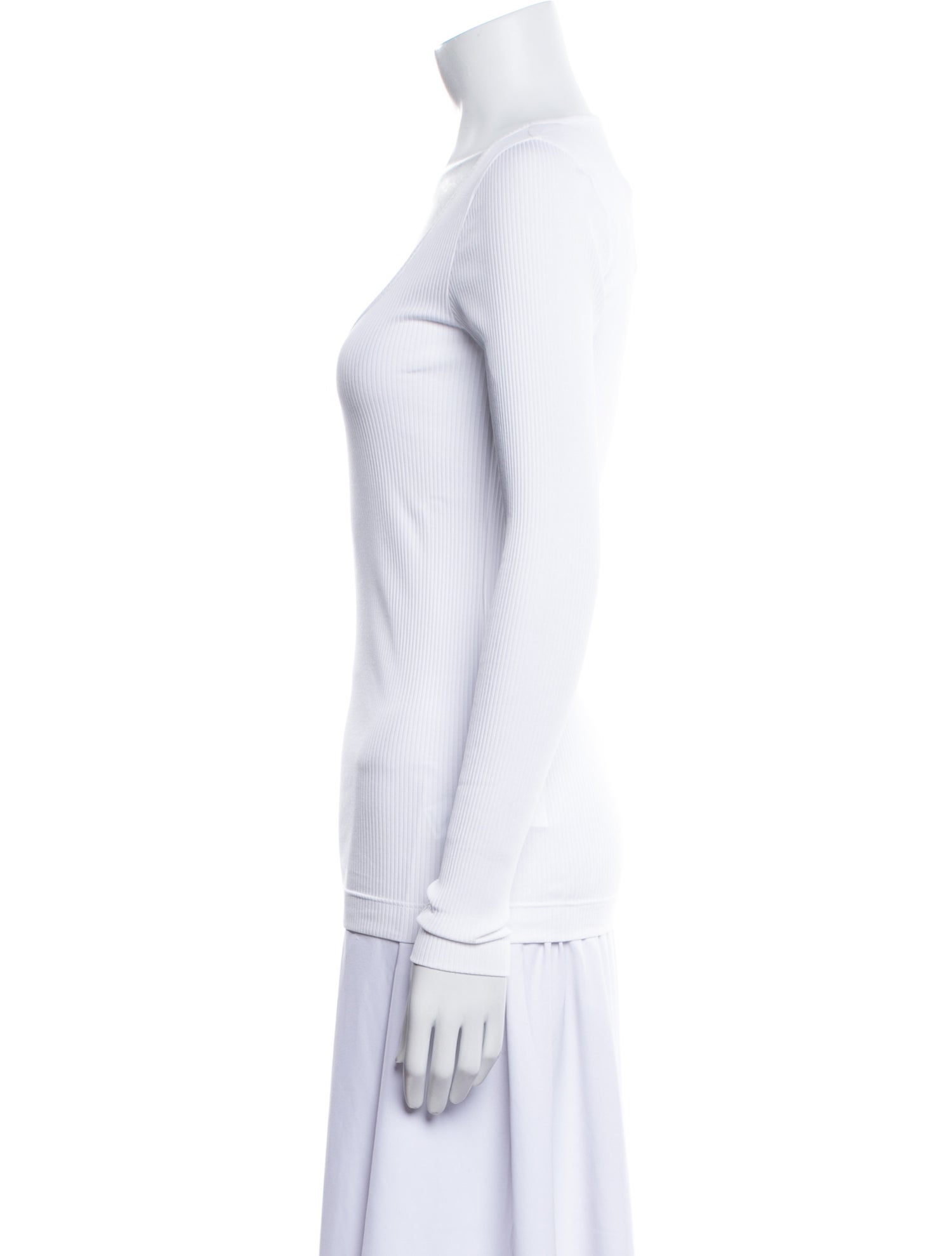 Brunello Cucinelli Scoop Neck Long Sleeve Top