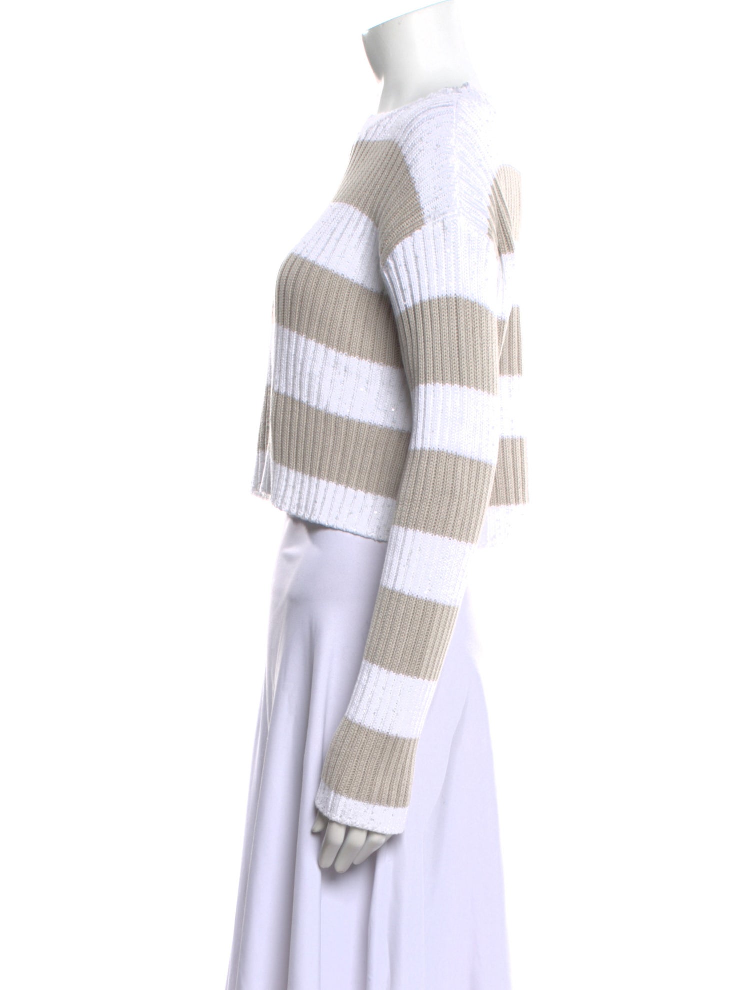 Brunello Cucinelli Striped Crew Neck Sweater