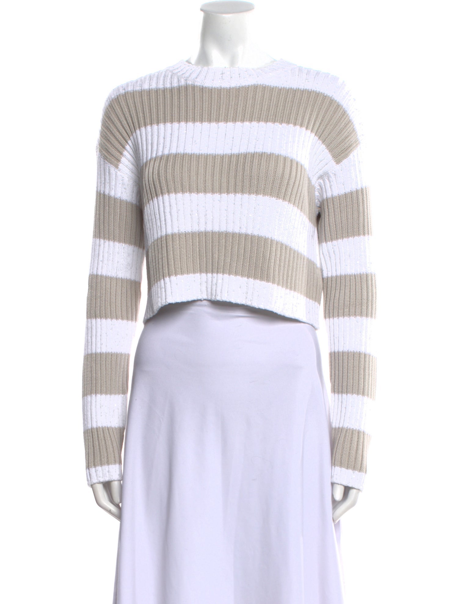 Brunello Cucinelli Striped Crew Neck Sweater