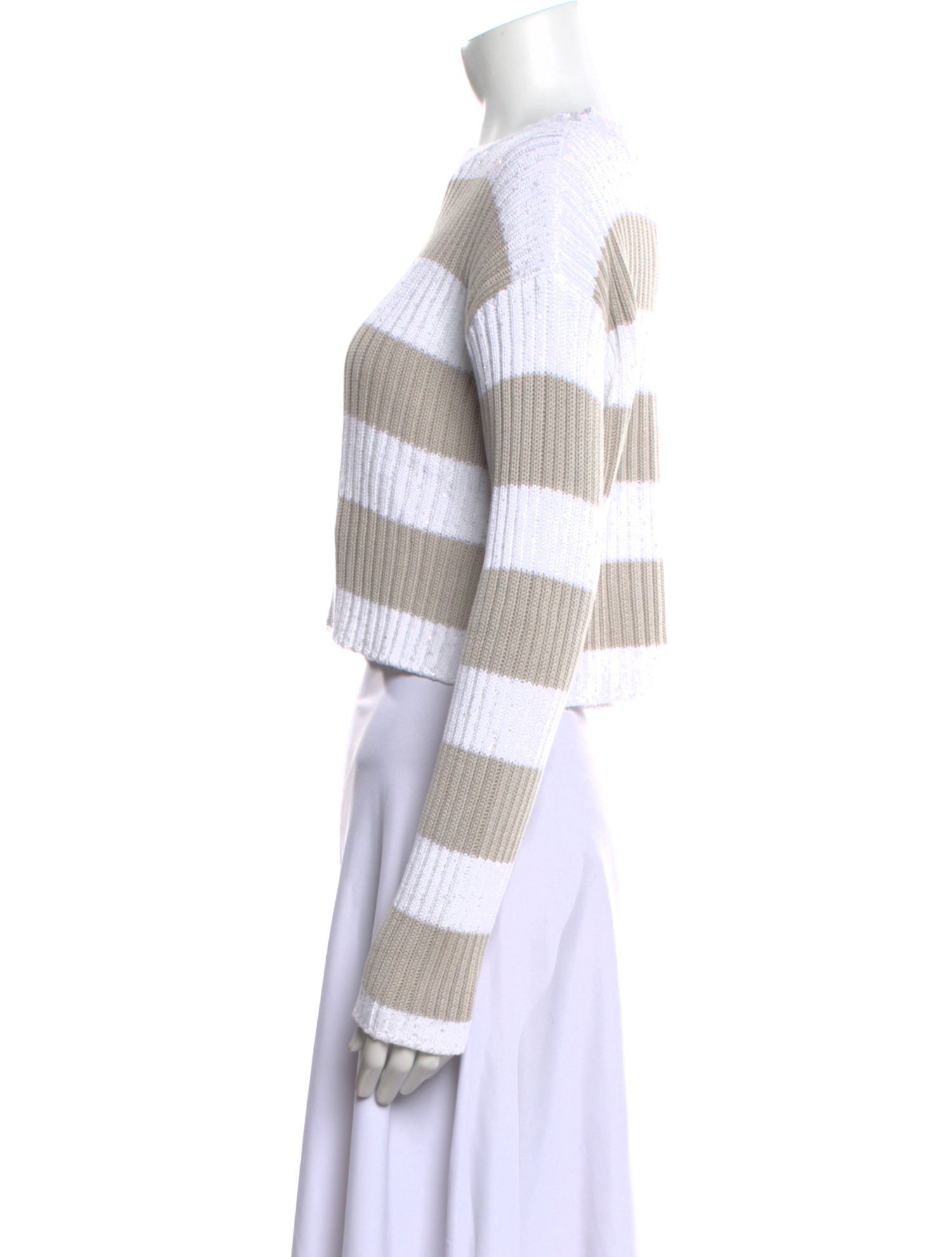 Brunello Cucinelli Striped Crew Neck Sweater