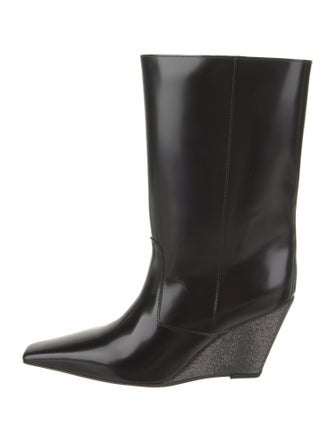 Brunello Cucinelli Leather Studded Accents Boots