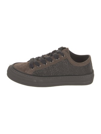 Brunello Cucinelli Suede Studded Accents Sneakers