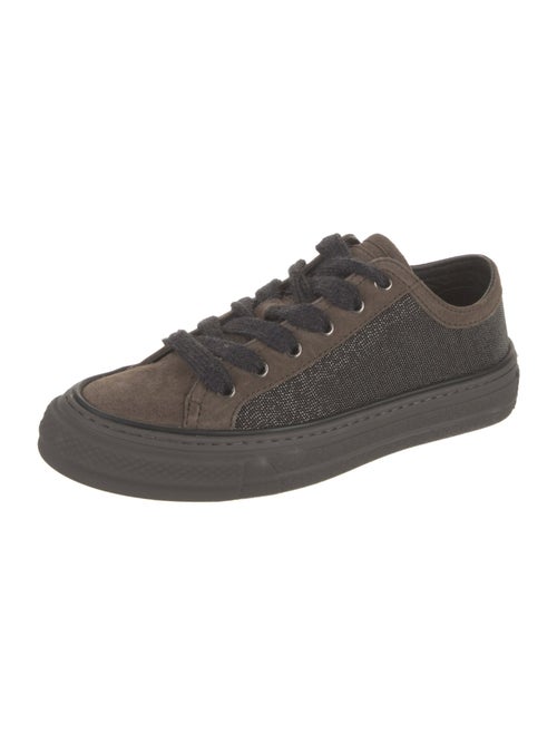 Brunello Cucinelli Suede Studded Accents Sneakers