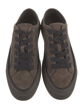 Brunello Cucinelli Suede Studded Accents Sneakers