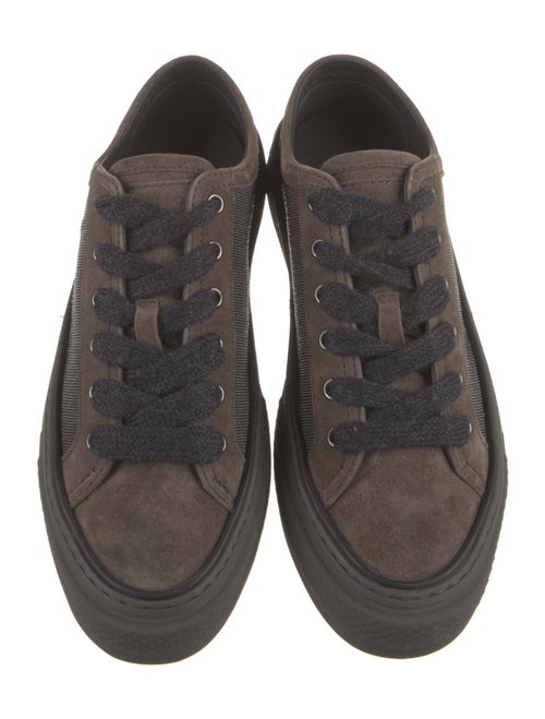 Brunello Cucinelli Suede Studded Accents Sneakers