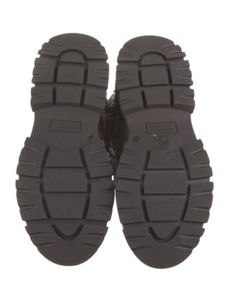 Brunello Cucinelli Suede Colorblock Pattern Combat Boots