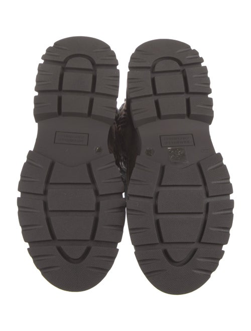 Brunello Cucinelli Suede Colorblock Pattern Combat Boots