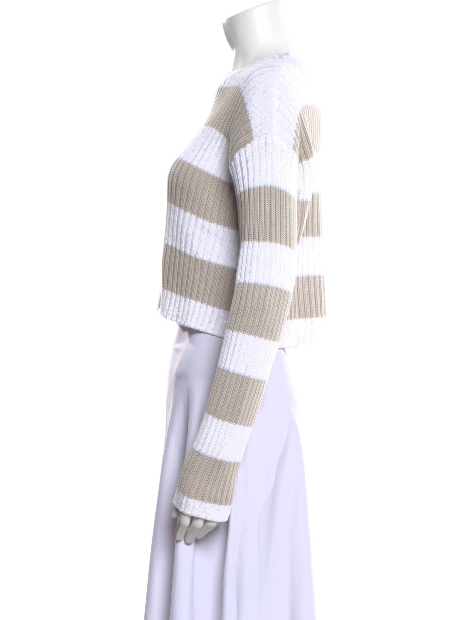 Brunello Cucinelli Striped Crew Neck Sweater