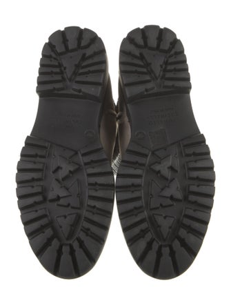 Brunello Cucinelli Suede Colorblock Pattern Moto Boots