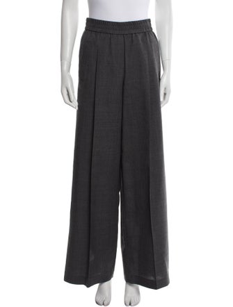 Brunello Cucinelli Virgin Wool Wide Leg Pants
