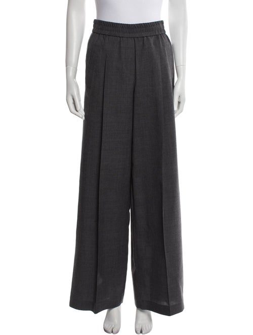 Brunello Cucinelli Virgin Wool Wide Leg Pants