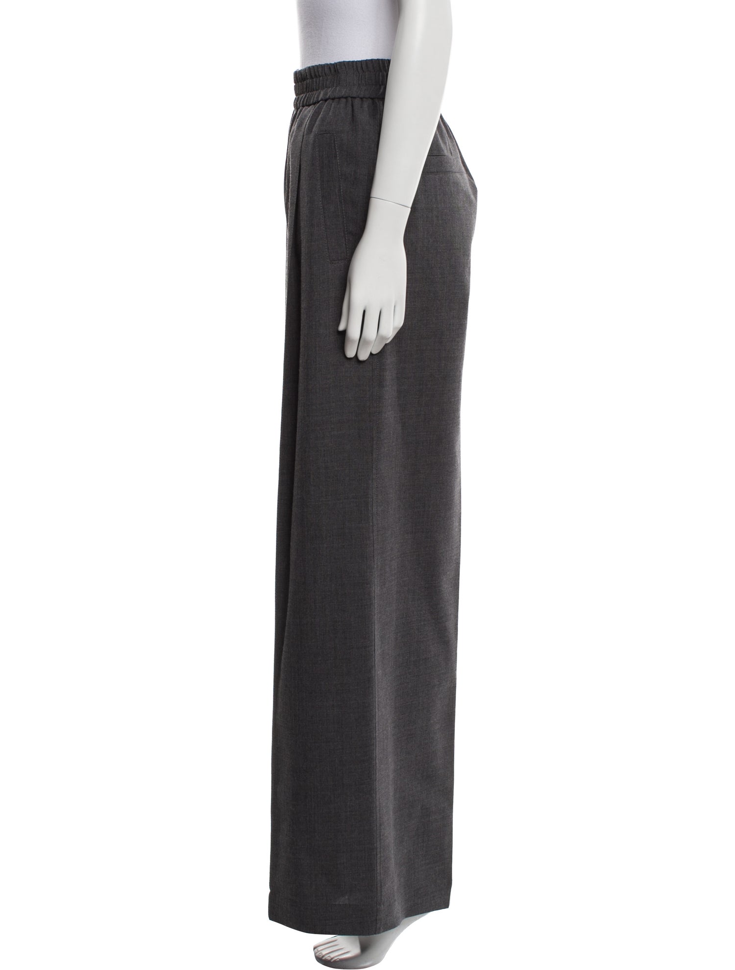 Brunello Cucinelli Virgin Wool Wide Leg Pants