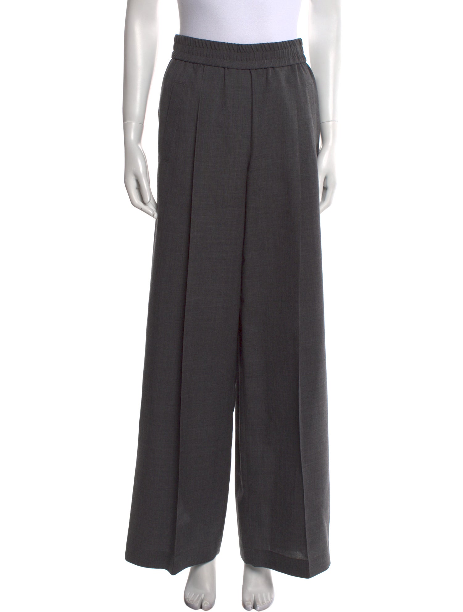 Brunello Cucinelli Virgin Wool Wide Leg Pants