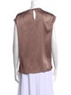 Brunello Cucinelli Satin Bateau Neckline Blouse