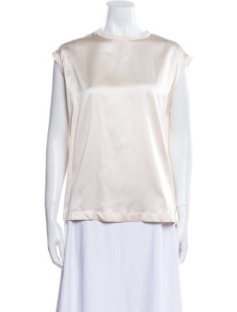 Brunello Cucinelli Silk Bateau Neckline Blouse