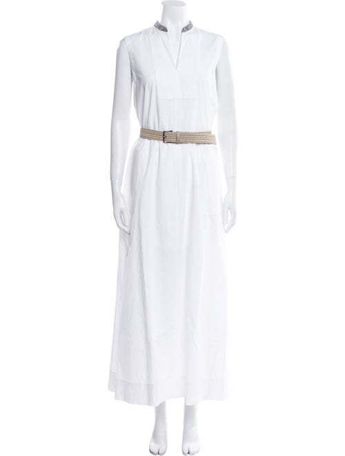 Brunello Cucinelli Mock Neck Long Dress