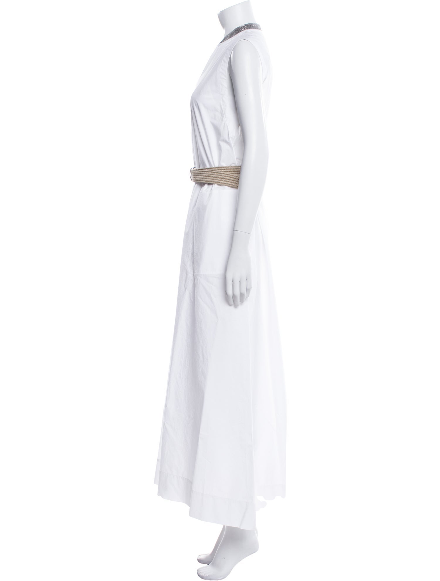 Brunello Cucinelli Mock Neck Long Dress