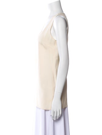 Brunello Cucinelli Scoop Neck Sleeveless Top