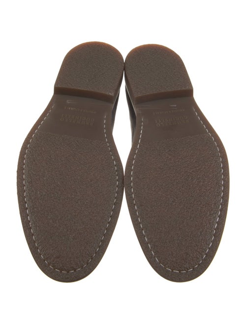 Brunello Cucinelli Suede Leather Trim Embellishment Loafers