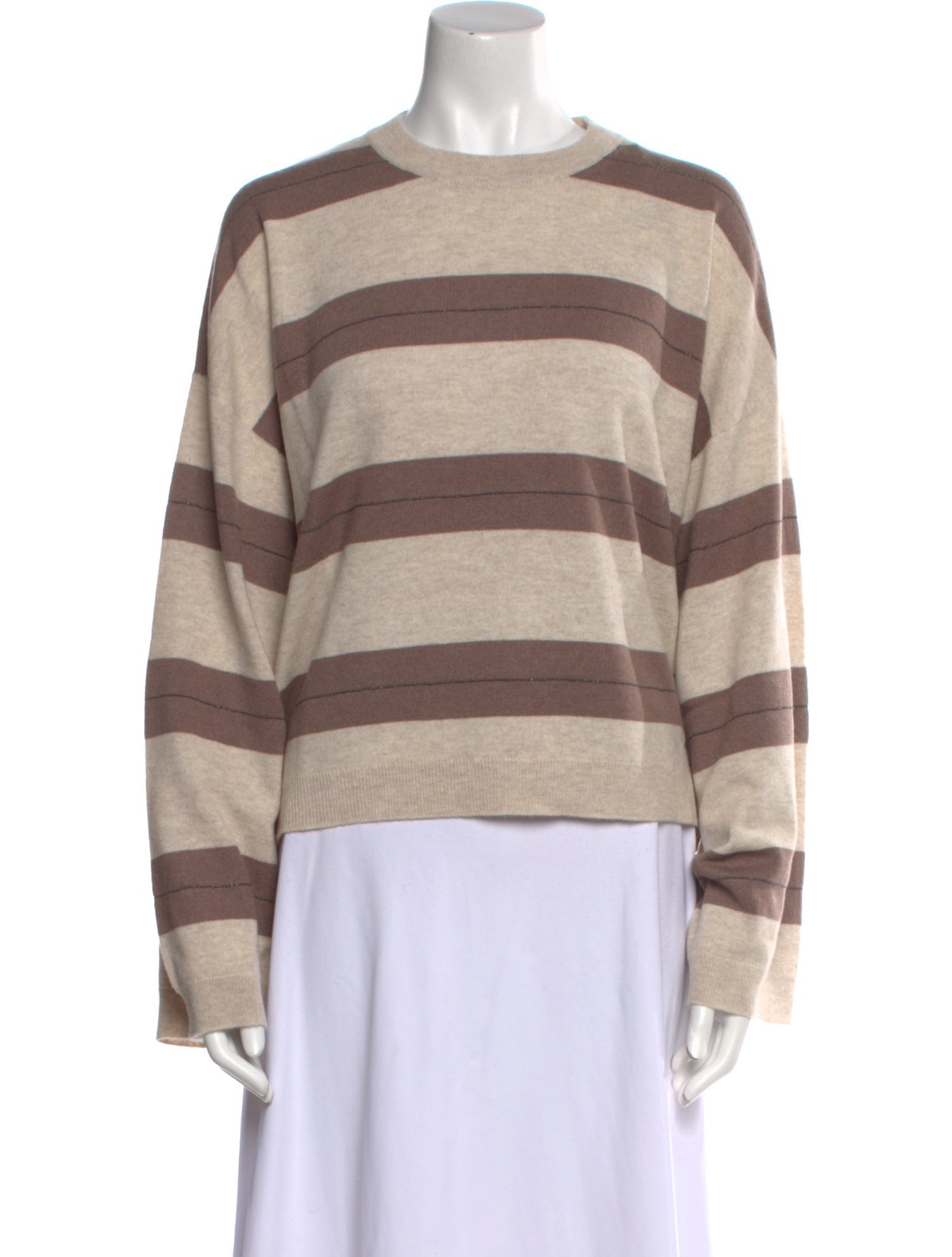 Brunello Cucinelli Virgin Wool Striped Sweater w/ Tags