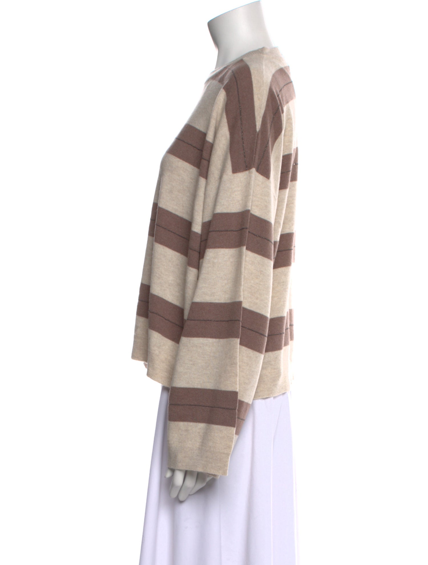 Brunello Cucinelli Virgin Wool Striped Sweater w/ Tags