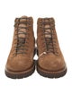 Brunello Cucinelli Suede Leather Trim Embellishment Hiking Boots