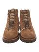 Brunello Cucinelli Suede Leather Trim Embellishment Hiking Boots
