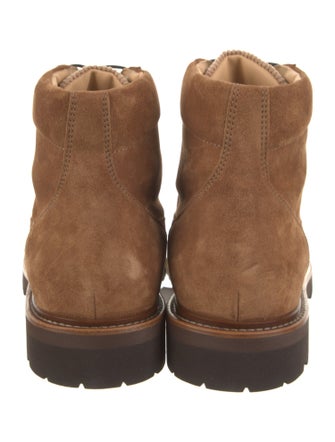 Brunello Cucinelli Suede Leather Trim Embellishment Hiking Boots