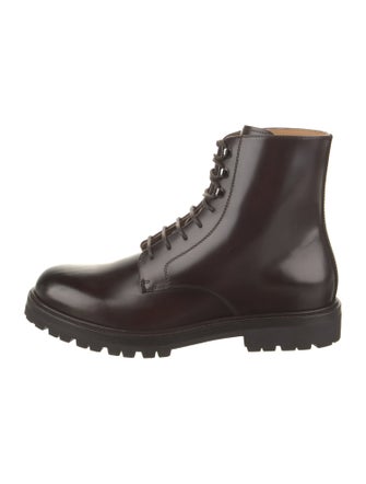Brunello Cucinelli Leather Combat Boots