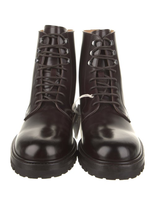 Brunello Cucinelli Leather Combat Boots