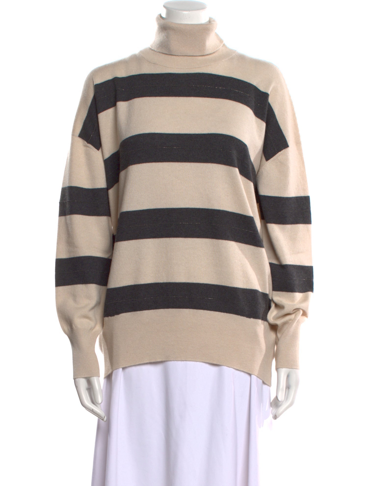 Brunello Cucinelli Virgin Wool Striped Sweater