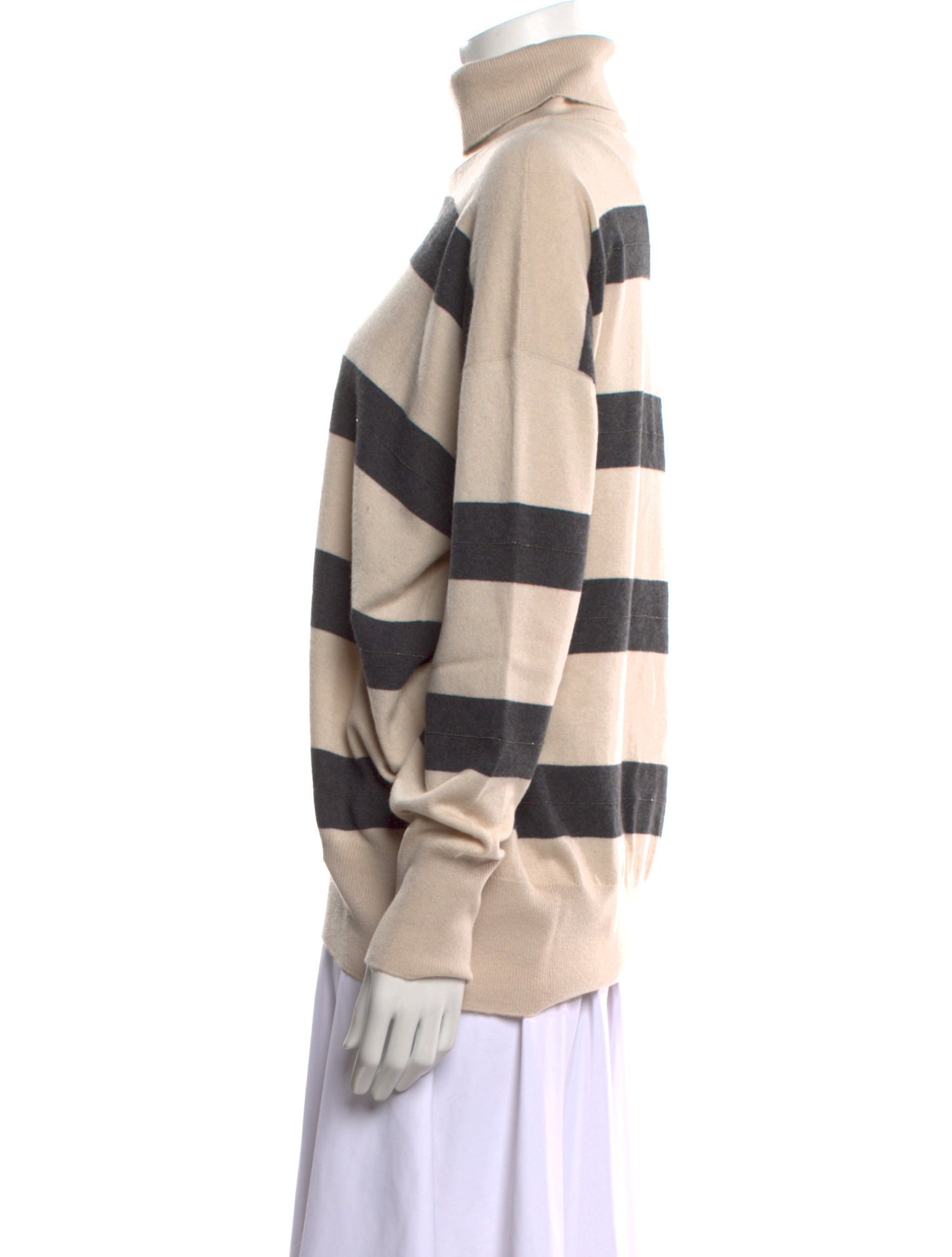 Brunello Cucinelli Virgin Wool Striped Sweater