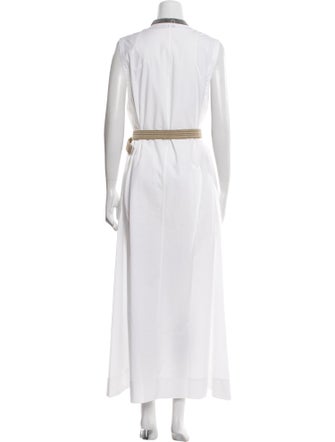 Brunello Cucinelli Mock Neck Long Dress