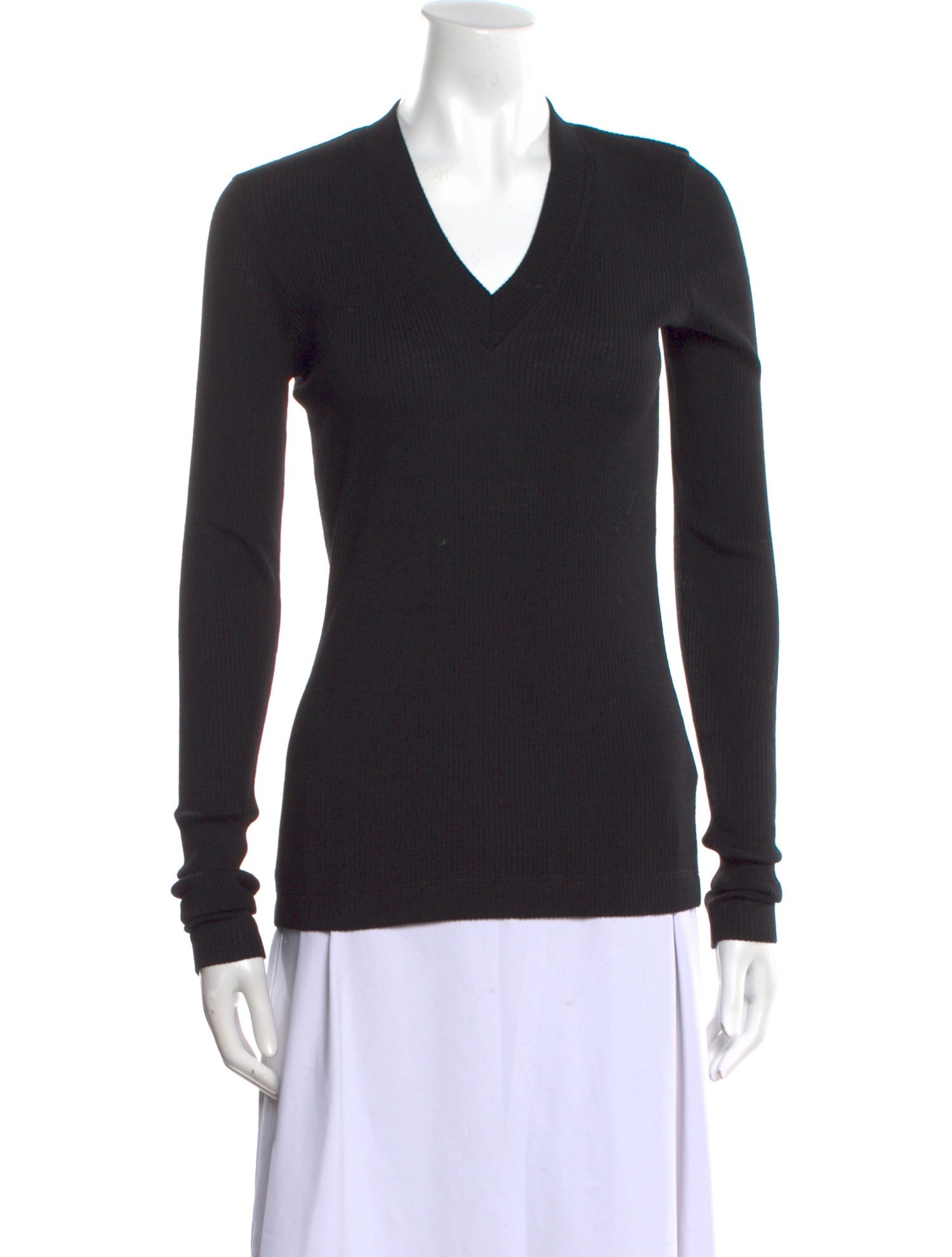Brunello Cucinelli V-Neck Long Sleeve Top