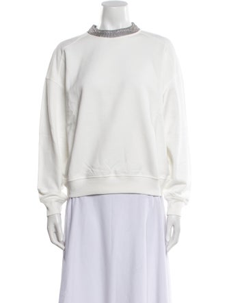 Brunello Cucinelli Mock Neck Long Sleeve Sweatshirt