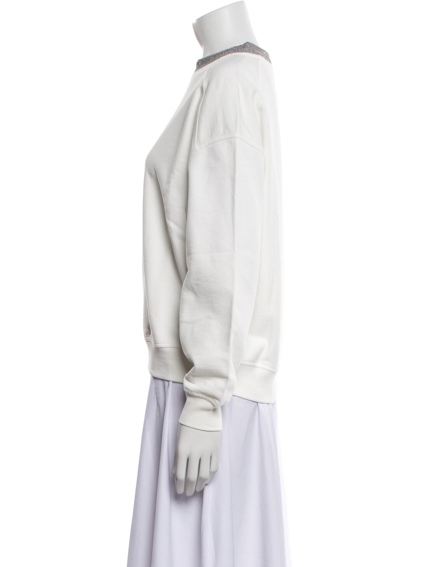 Brunello Cucinelli Mock Neck Long Sleeve Sweatshirt