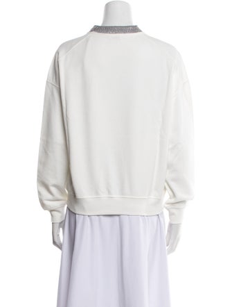 Brunello Cucinelli Mock Neck Long Sleeve Sweatshirt