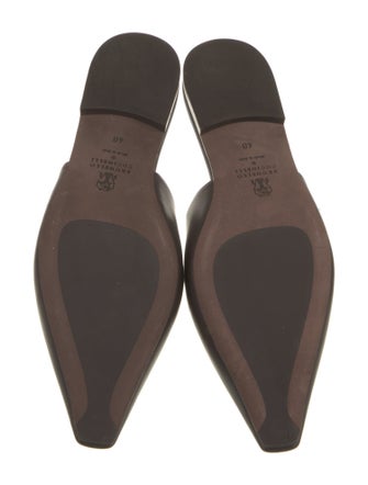 Brunello Cucinelli Leather Slingback Flats