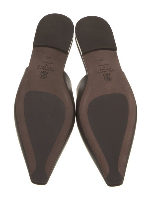 Brunello Cucinelli Leather Slingback Flats